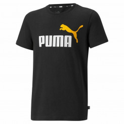 Спортивная футболка с короткими рукавами Puma Essentials+ Двухцветный логотип, черный