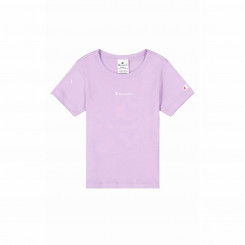 Детская футболка с короткими рукавами Champion с круглым вырезом лавандового цвета