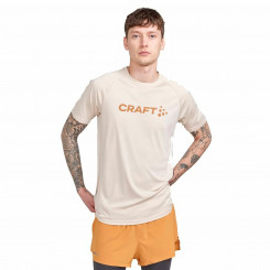 Short Sleeve T-Shirt Craft Core Essence Logo Beige
