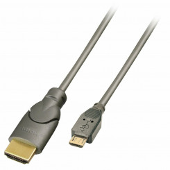 USB-kaabel mikro-USB-sse LINDY 50 cm must antratsiit (renoveeritud A)