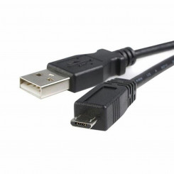 USB-kaabel Micro USB-ga Startech UUSBHAUB2M USB A Micro USB B Must