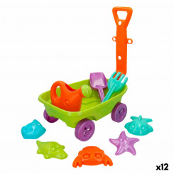 Rannamänguasjade komplekt Colorbaby Wheelbarrow polüpropüleenist (12 ühikut)