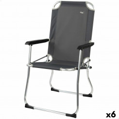 Складной походный стул Aktive Темно-серый 45 x 91 x 47 см (6 шт.)