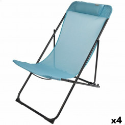 Foldable hammock Aktive Blue 52 x 87 x 77 cm (4 Units)