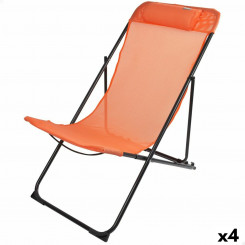 Foldable hammock Aktive Orange 52 x 87 x 77 cm (4 Units)
