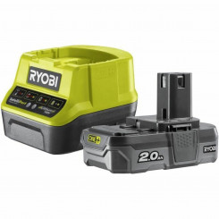 Charger and rechargeable battery set Ryobi Litio Ion 2 Ah 18 V