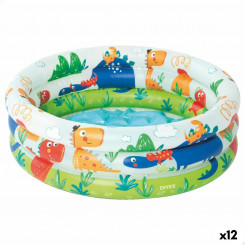 Inflatable Paddling Pool for Children Intex Rings Dinosaurs 61 x 22 x 61 cm 33 L (12 Units)