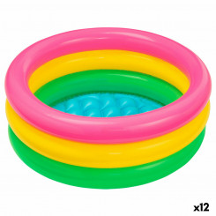 Inflatable Paddling Pool for Children Intex Sunset Glow Rings 61 x 22 x 61 cm 28 L (12 Units)