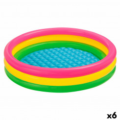 Inflatable Paddling Pool for Children Intex Sunset Rings 114 x 25 x 114 cm 131 L (6 Units)
