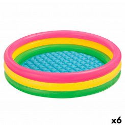 Inflatable Paddling Pool for Children Intex Sunset Rings 147 x 33 x 147 cm 275 L (6 Units)