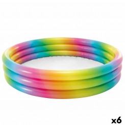 Надувной детский бассейн Intex с разноцветными кольцами 147 x 33 x 147 см, 330 л (6 шт.)
