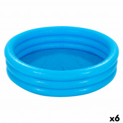 Inflatable Paddling Pool for Children Intex Blue Rings 168 x 40 cm 581 L (6 Units)