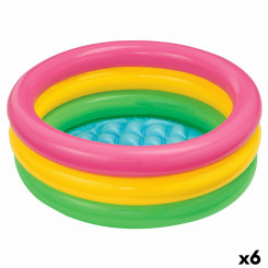 Inflatable Paddling Pool for Children Intex Sunset Rings 86 x 25 x 86 cm 68 L (6 Units)