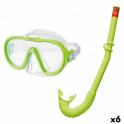 Очки для подводного плавания и трубка Intex Adventurer Green (6 шт.)
