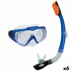 Очки для подводного плавания и трубка Intex Aqua Pro Blue (6 шт.)