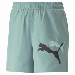Men's Sports Shorts Puma Ess+ Logo Power Cat For All Time Aquamarine Green
