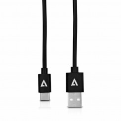 Кабель USB A — USB C V7 V7U2AC-2M-BLK-1E Черный