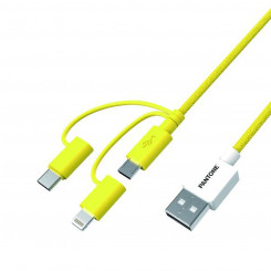 USB Cable Pantone PT-USB003Y1 Yellow 1,2 m