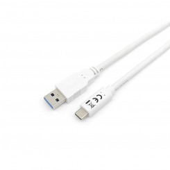 USB A–USB C kaabel Varustus 128363 Valge 1 m