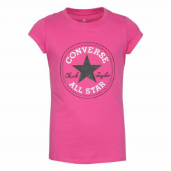 Child's Short Sleeve T-Shirt Converse Timeless  Pink