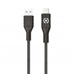 Кабель USB A — USB C Celly PL2MUSBUSBC, 2 м, черный
