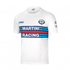 Short Sleeve T-Shirt Sparco MARTINI RACING Size L White