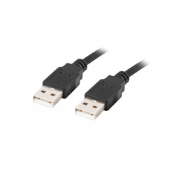 USB Cable Lanberg CA-USBA-20CU-0010-BK Black 1 m