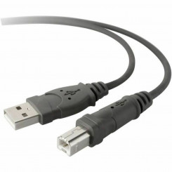 USB 2.0 Cable Belkin F3U154BT3M Printer 3 m Black Grey