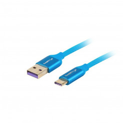 USB A–USB C kaabel Lanberg CA-USBO-21CU-0005-BL Sinine 50 cm 0,5 m