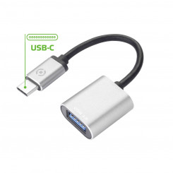 USB A to USB C Cable Celly PROUSBCUSBDS Silver
