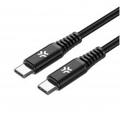 USB-C Cable Celly USBCUSBC100WBK 2 m Black