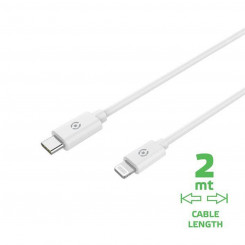 USB-C to Lightning Cable Celly USBLIGHTC2MWH White 2 m