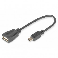 Кабель Micro OTG USB 2.0 Digitus AK-300310-002-S Черный 20 см