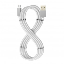USB Cable to micro USB Celly USBMICROMAGWH White 1 m