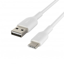 USB A–USB C kaabel Belkin CAB001BT2MWH Valge 2 m