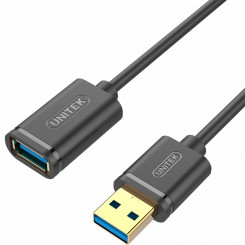 USB-kaabel Unitek Y-C457GBK isane pistik/pesa, must 1 m