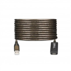 удлинительный USB-кабель Ewent EW1021 10 m Чёрный