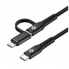 USB-C-кабель Celly USBC2IN1BK 2 m Чёрный