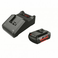 Charger and battery set. BOSCH Starter Set Lithium Ion 2 Ah 36 V