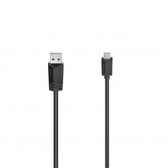 USB A - USB C Cable Hama 1.5 m Black