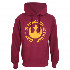 Men's and Women's Star Wars May The Force Be With You Hoodie Burgundy
