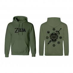 Dressipluus kapuutsiga, meeste ja naiste The Legend of Zelda Logo and Shield Roheline