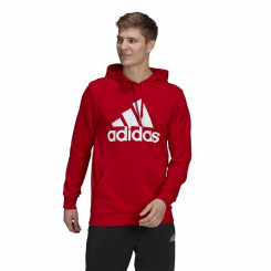 Sweatshirt with hood, men's Adidas Essentials Big Logo Red