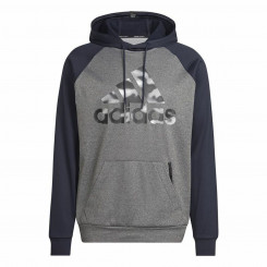 Sweatshirt with hood, men's Adidas Game and Go Camo Grey