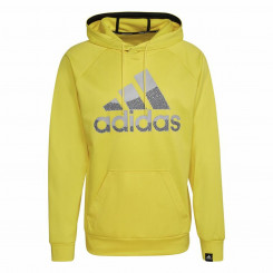 Толстовка с капюшоном мужская Adidas Game and Go Big Logo Yellow