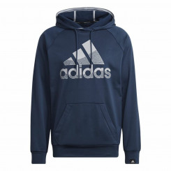 Толстовка с капюшоном мужская Adidas Game and Go Big Logo Blue