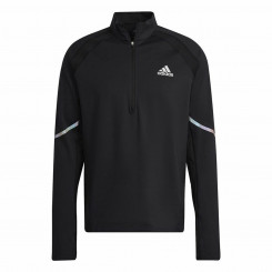 Sweatshirt without hood, men's Adidas Fast 1/2 Zip Black