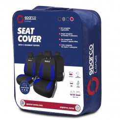 Set of seat covers Sparco Strada Black/Blue