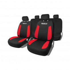 Set of seat covers Sparco Strada Black/Red