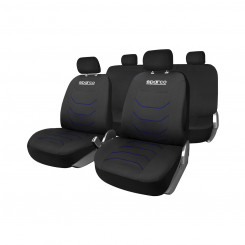 Set of seat covers Sparco Corsa Black/Blue
